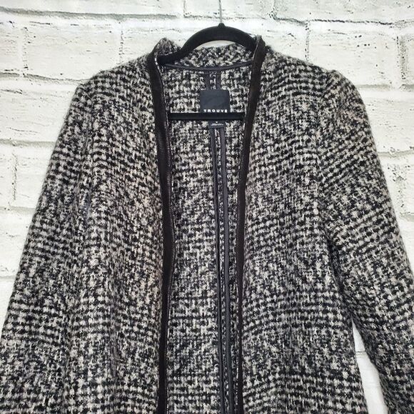 Trouve wool blend long length marled jacket - Picture 9 of 10
